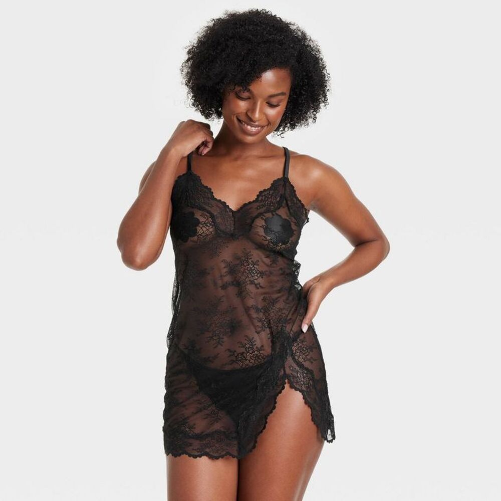 Auden Black Lace Chemise